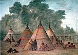 Sioux Village by George Catlin